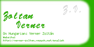 zoltan verner business card