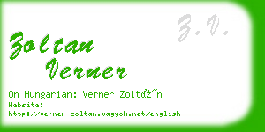 zoltan verner business card